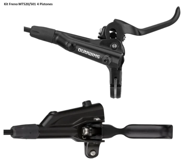 KIT FRENO DISCO SHIMANO HIDRAULICO MT520 4 PISTONES COMPLETO