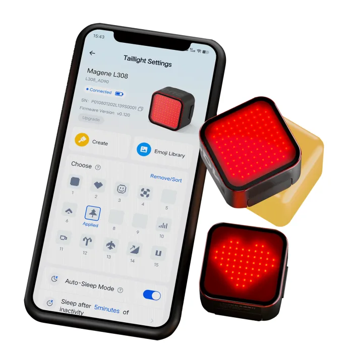 Magene L308 Intelligent Expression Tail Light - vista 3